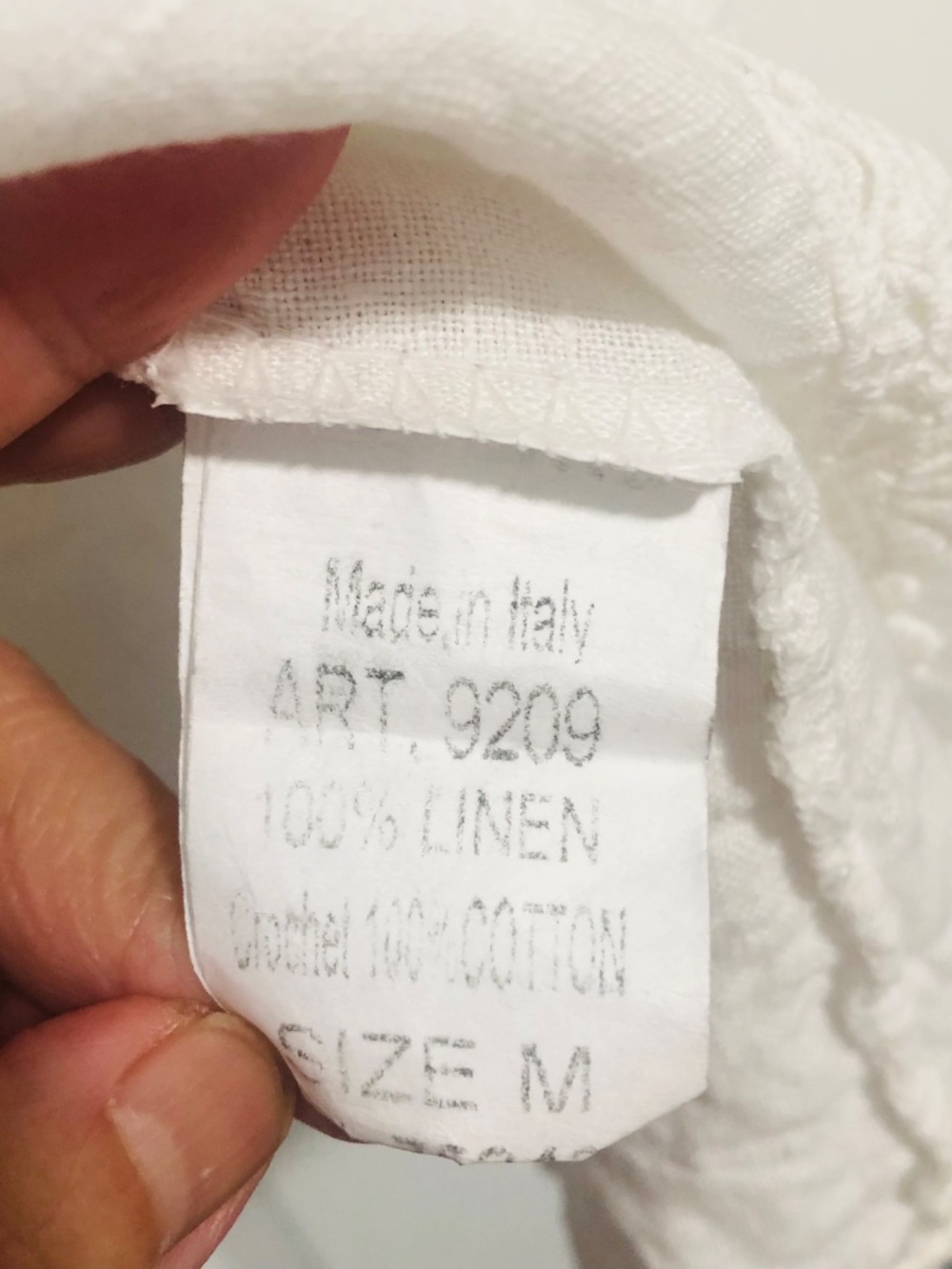 Valentina Naldi White Boho Linen Blend Mini Dress Made In Italy Size Medium - Picture 10 of 11